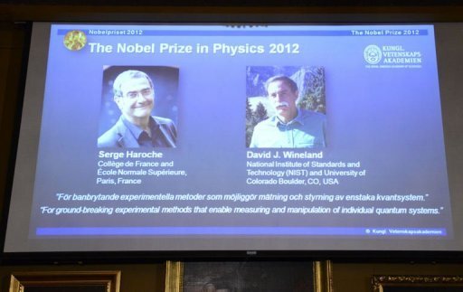 فوز الفرنسي سيرج اروش والاميركي ديفيد واينلاند بجائزة نوبل للفيزياء 2012