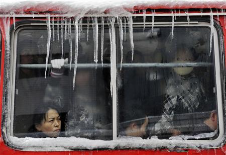 الجليد يغطي أكبر الاقاليم الصينية المنتجة للفحم وتعطل الانتاج..