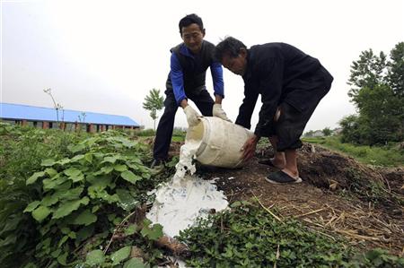 الصين: معظم  الحليب الملوث بالميلامين اعدم..